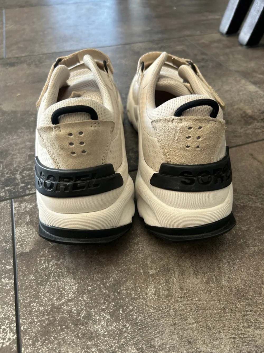 Sorel Neutral Beige Slip-On Athletic Sneakers with Strap - Picture 2 of 6